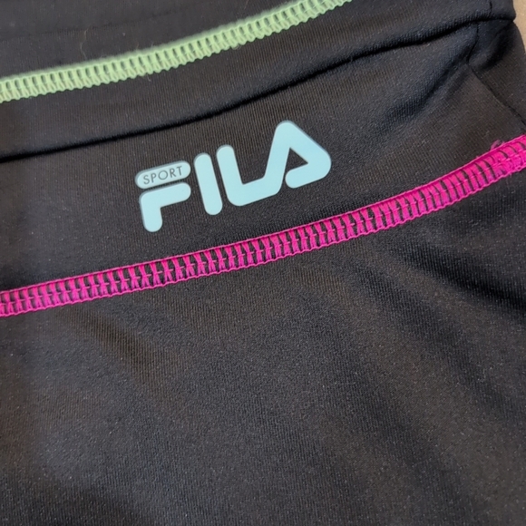 Fila Womens Skort Large Black/Pink/Green Athletic Skirt Shorts Gym Tennis - Picture 2 of 8